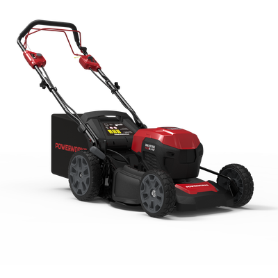 Powerworks 82v cordless 46cm self propelled lawn mower new arrivals